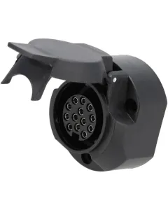 Kramp - TR00004KR - Anhängerkupplungssteckdose 13-Polig Kunststoff 12V mit Nebelschlussleuchte Schraubklemmen