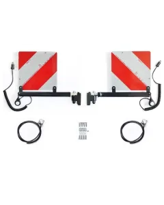 Kramp - V303LEDKR - Satz Ueberbreit-Warnschild Schnellwechsel-Teleskoptraeger Ausziehbar Markierungsleuchte 12/24V – Vorne
