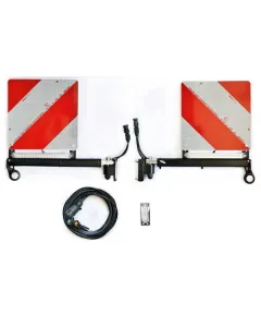 Kramp - V314DYNKR - Satz Ueberbreit-Warnschild Schnellwechsel-Teleskoptraeger Ausziehbar Rueckleuchte 12V – Vorne