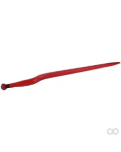 Kverneland - KK221197 - Silagezinke Gekröpft 56 mm Vierkantprofil 36x920 mm Spitzzinke mit M24x2 mm Mutter Rot Kverneland