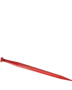 Kverneland - KK241127 - Laderzinke Gerade Rundprofil 55x1140 mm Spitzzinke mit M33x2 mm Mutter Rot Kverneland