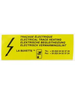 LA BUVETTE - BUC180 - Aufkleber Warnschild Warnung Vor Stromschlag LA BUVETTE