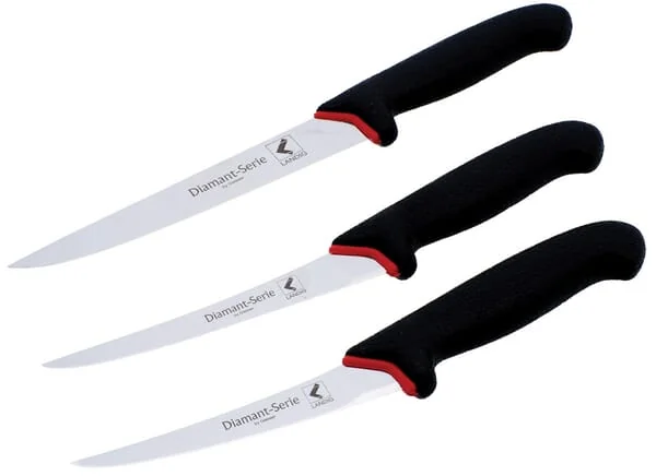 Landig - Z11052 - Messerset Mit Schwarzem Griff, 3-Teilig, LA-VA
