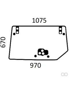 Landini - 0372588SK1 - Fensterscheibe