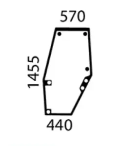 Landini - 3647692M1 - Fensterglas