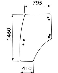 Landini - 3656165M1 - Fensterscheibe