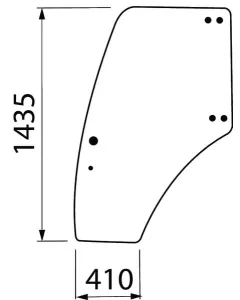 Landini - 3665889M1 - Fensterscheibe