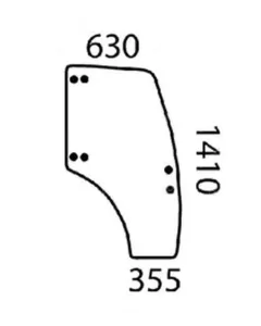 Landini - 3667429M1 - Seitenscheibe Rechts
