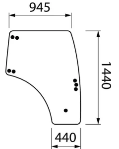 Landini - 3680172M1 - Fensterscheibe