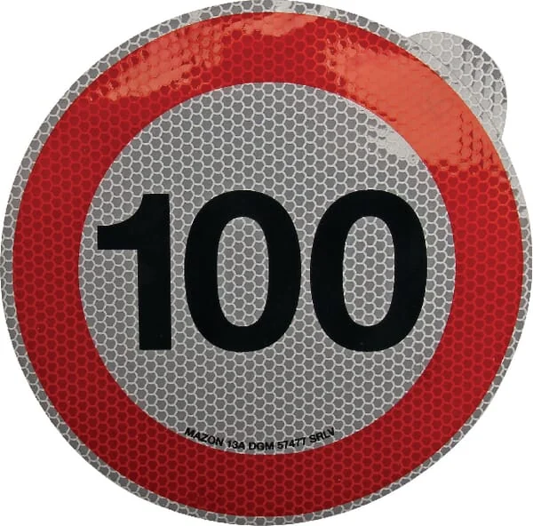 Mazon - WB79100IT - Aufkleber Verbotsschild Geschwindigkeitsbegrenzung 100 km/h Mazon