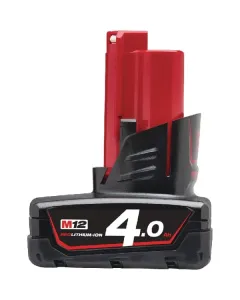 Milwaukee - M12B4 - Batterie 12V 4,0 Ah Rot Li-Ion