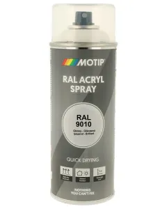 Motip - 07040 - RAL 9010 Spray Acryl Reinweiss
