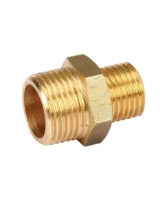 MZ - FG245112114MS - Messing-Nippel 2x M 1 1/2" x 1 1/4"