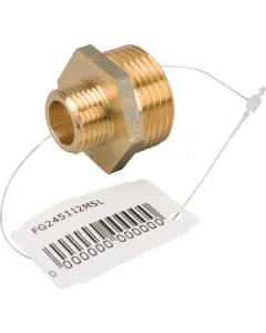 MZ - FG245112MSL - Messing-Nippel 2x M 1" x 1/2"