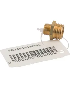 MZ - FG2451418MSL - Messing-Nippel 2x M 1/4" x 1/8"