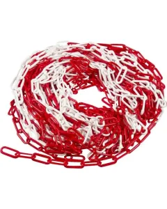 Non Branded - KK150006 - Kette Diameter 6mm x 41mm Kunststoff Rot/Weiß