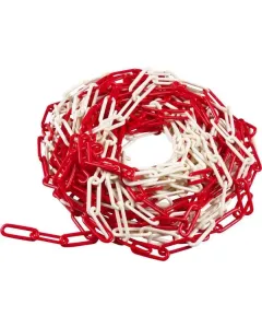 Non Branded - KK150008 - Kette Diameter 8mm x 49mm Kunststoff Rot/Weiß
