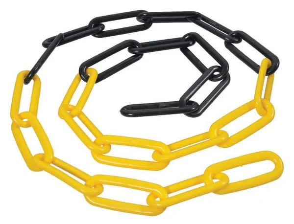 Non Branded - KK150108 - Kette Diameter 8mm x 49mm Kunststoff Gelb/Schwarz