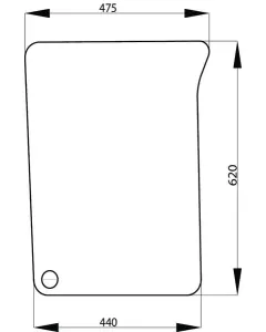 Non Branded - L171332N - Untere Rechte Frontscheibe