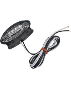 Non Branded - LA26256 - Kennzeichenleuchte 5W, Oval, 12/24V, Klar, Aufgeschraubt, 87x38x39mm – Hinten