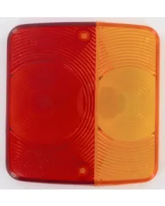 Non Branded - LAMP20B - Leuchtenglas, Gelb/Rot, Eckig Lh/Rh/Hinten