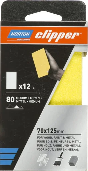 Norton - 66261131058 - Schleifpapier 70x125mm K80