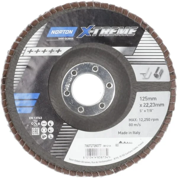 Norton - 78072726077 - Faecherscheibe Konisch Fib X-Treme 125mm P60