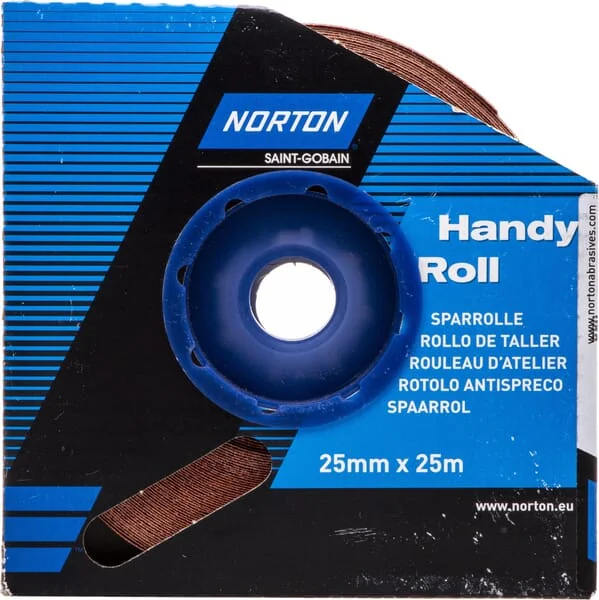 Norton - PP35006 - Schmirgelleinen 25 m x 25 mm K80