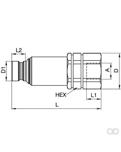Parker - FEM75212FB - 3/4 Männlich Tema FF ISO 16028