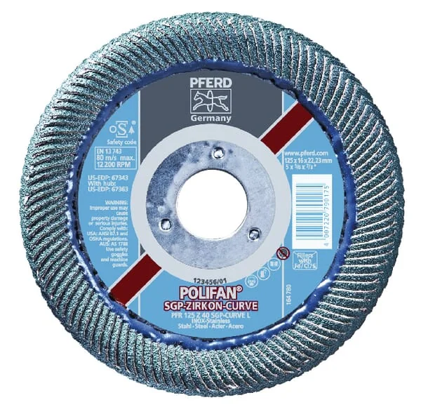 Pferd - PFR125Z40L - Lamellenschleifscheibe 125-8mm