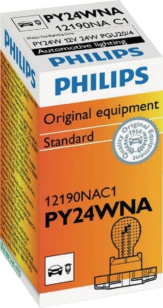 Philips - GL12190NAC1 - Glühlampe Konventionell PY24W 12V 24W PG20/4 Philips