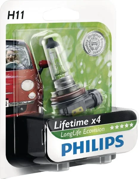 Philips - GL12362LLECOB1 - Glühlampe Halogen H11 12V 55W PGJ19-2 Philips