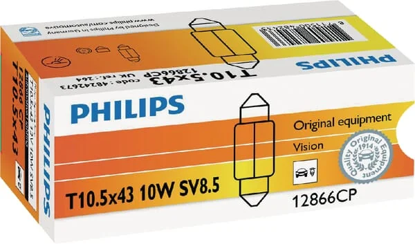 Philips - GL12866 - Festoon-Lampe C10W 12V 10W SV8.5 Philips