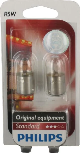 Philips - GL13821B2 - Gluehlampe Gluehfadenroehre R5W 24V 5W BA15S Weiss Philips