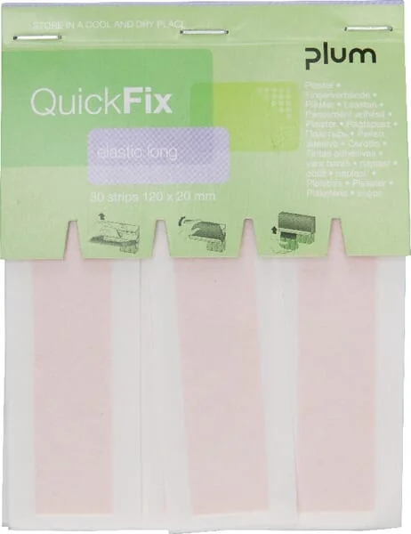 Plum - PLUM5508 - Quickfix Elastische Gewebe Lang 30 Pflaster Nachfuellung