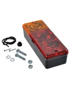 Radex - G41310 - Rueckleuchte Rechteckig, Rot/Bernstein, Verschraubt, 210x59x83mm – Hinten Rechts