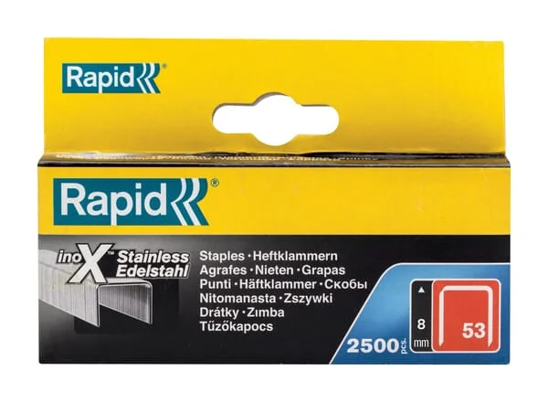 Rapid - 23808000 - Klammern 53/8mm Edelstahl, 2.500 Stueck