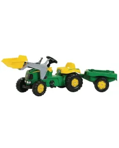 Rolly Toys - R02311 - Tretlaster Mit Frontlader Und Anhänger, John Deere, Ab 2,5 Jahren, Rollykid