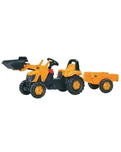 Rolly Toys - R02383 - Tretlaster Mit Frontlader Und Anhänger, JCB, Ab 2,5 Jahren, Rollykid
