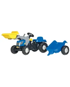 Rolly Toys - R02392 - Tretlaster Mit Frontlader Und Anhänger, New Holland, Ab 2,5 Jahren, Rollykid