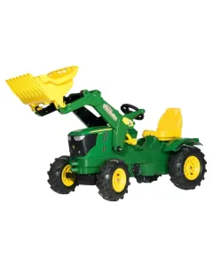 Rolly Toys - R61110 - Tretraktor Mit Frontlader John Deere 6210R Mit Luftreifen Ab 3 Jahren Rollyfarmtrac