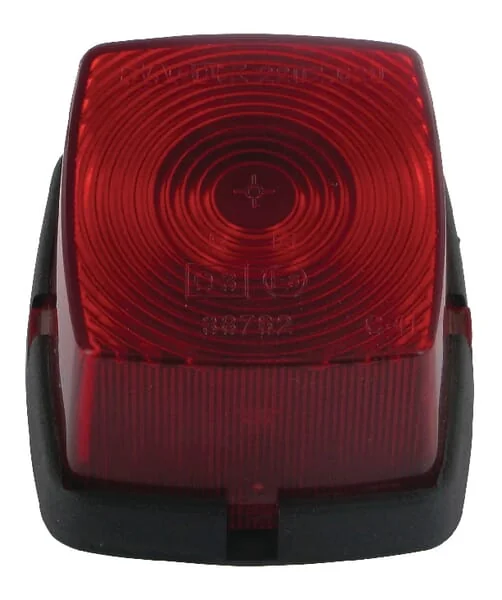 Sacex - AUFR220206 - Markierungsleuchte Quadratisch, Rot, Aufschraubbar