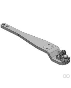 Scharmüller - 009644010A17 - Schwerlast Zugdeichsel K80® JD 8R 8270R-8400R Kat. 4 Gekröpft