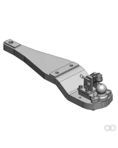 Scharmüller - 009644460A29 - Schwerlast Zugdeichsel K80® Claas Axion 920, 930, 940, 950 Gekröpft