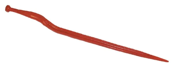 SHW - FT15 - Silagezinke, Abgewinkelt: 58mm Doppel-T-Profil 36x820mm, Spitzzinke Mit M20x1,5mm-Mutter, Rot