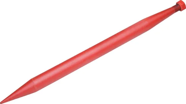 SHW - FT28 - Laderzinke, Gerade, Rundprofil 50x820 mm, Mit Spitzzinke Und M28x1,5 mm Mutter, Rot
