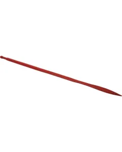 SHW - FT5 - Ladeschaufelzinke, Gerade, Quadratprofil 36x1400mm, Abgeflachte Zinke Mit M22x1,5mm Mutter, Rot
