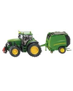 Siku - S01665 - John Deere Mit Rundballenpresse Und Heuwender
