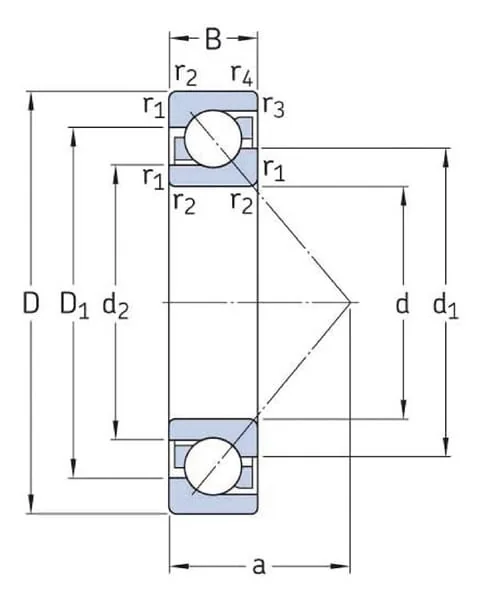 SKF - 75007306BEP - Schraegkugellager 30x72x19mm