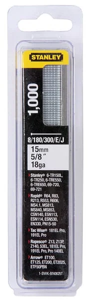 Stanley - 1SWKBN0625T - Nagel 15mm Typ J 1000 Stueck